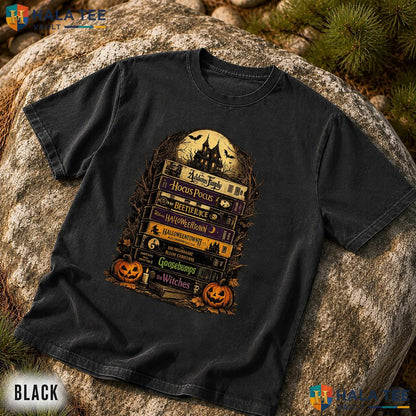 Spooky Halloween Movies Comfort Colors T Shirt Witchy Horror Lover Fall Top