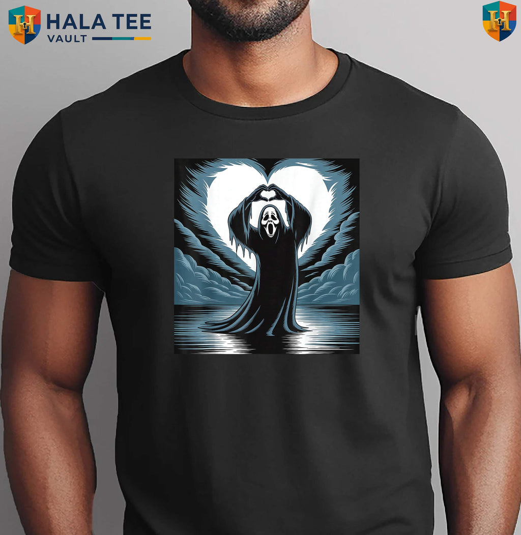 Spooky Season Ghost Horror Shirt Funny Scary Face Halloween Graphic Apparel