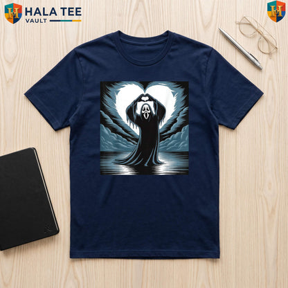 Spooky Season Ghost Horror Tee Funny Scary Face Halloween Graphic Apparel
