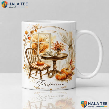 Spooky Window Scenery Halloween Cup Creepy Tree Custom Ceramic Coffee Mug