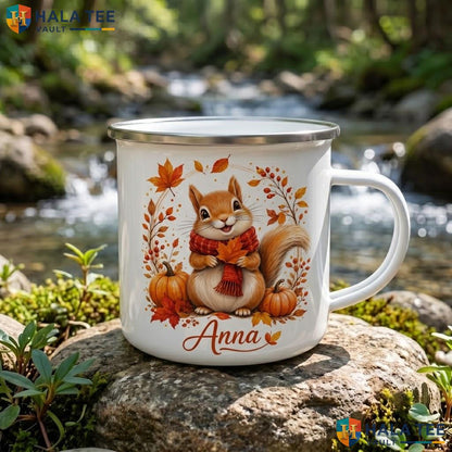 Squirrel Spooky Ghost Halloween Camping Mug Personalized Trick Or Treat Ceramic Mug