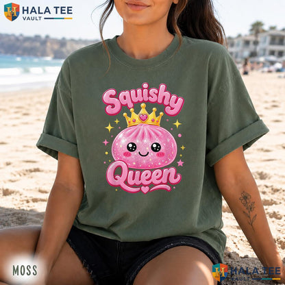 Squishy Queen Dumpling Retro Style T-Shirt Cute Kawaii Birthday Apparel
