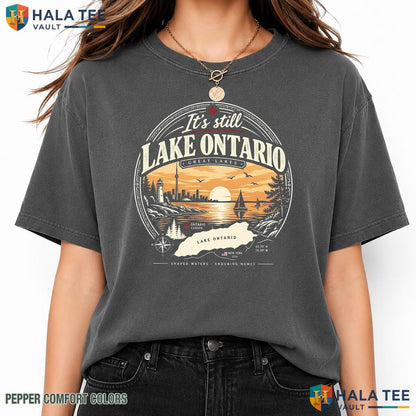 Still Ontario Garment-Dyed T-Shirt Great Lakes America Satire Apparel