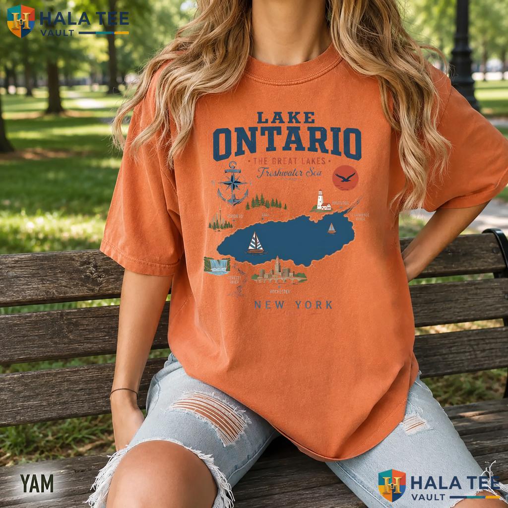 Subtle Satire Retro Style T-Shirt Lake Ontario Great Lakes Humor Tee
