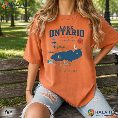 Subtle Satire Retro Style T-Shirt Lake Ontario Great Lakes Humor Tee