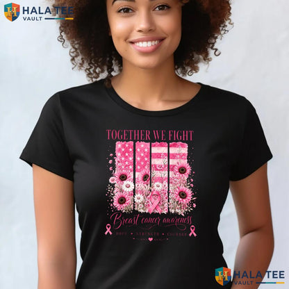 Support Squad Pink Ribbon Tee Breast Cancer Awareness Apparel Top