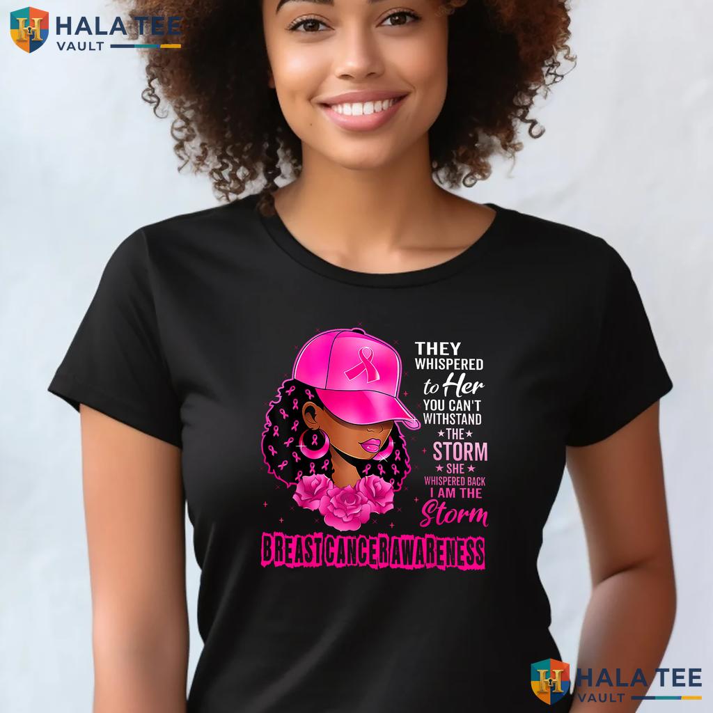 Survivor Pink Ribbon Storm TShirt Breast Cancer Awareness Apparel Top