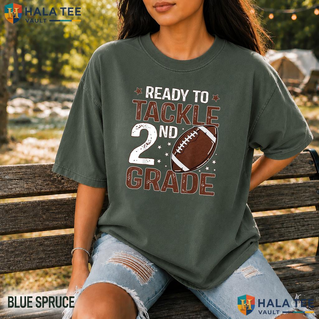 Tackle 2nd Grade Football Comfort Colors Shirt Boys First Day School Top