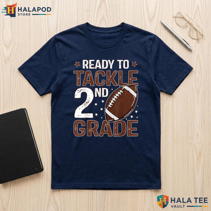 Tackle 2nd Grade Football Shirt Boys Ready For First Day School Apparel