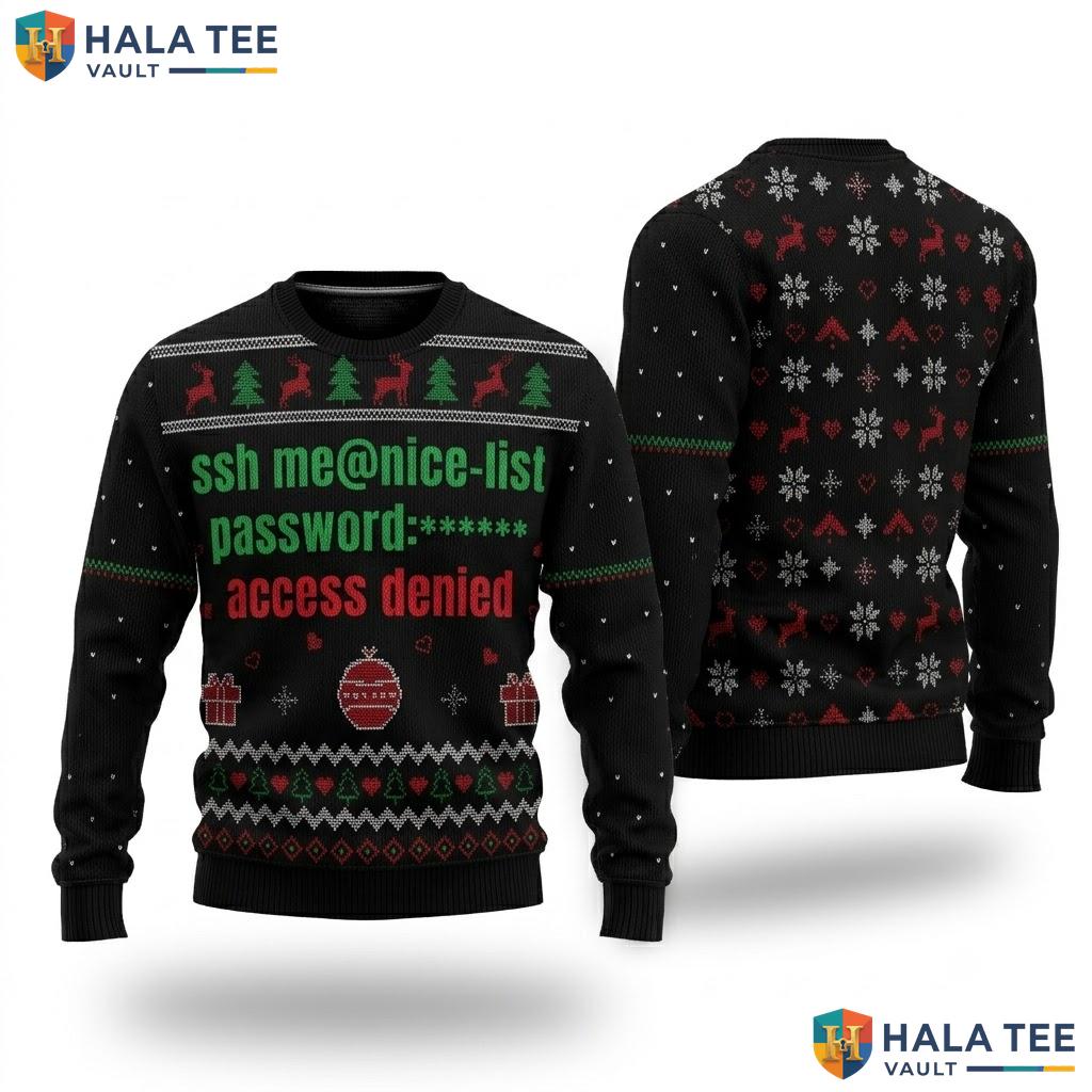 Tech Support IT Nerd Ugly Christmas Sweater Funny Computer Outfit