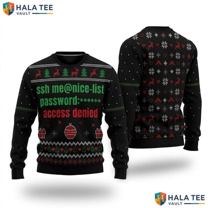Tech Support IT Nerd Ugly Christmas Sweater Funny Computer Outfit