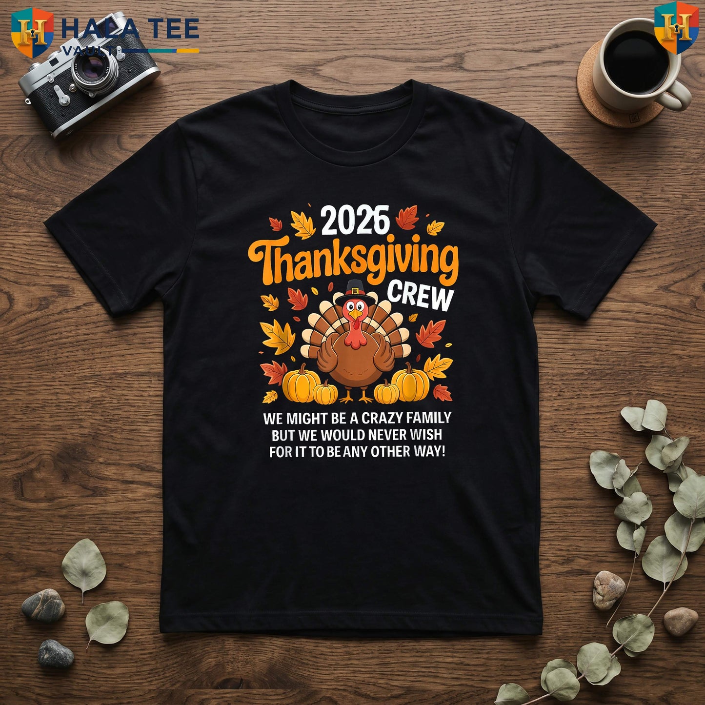 Thanksgiving Crew 2026 Matching Tee Family Turkey Holiday Dinner Group Outfit