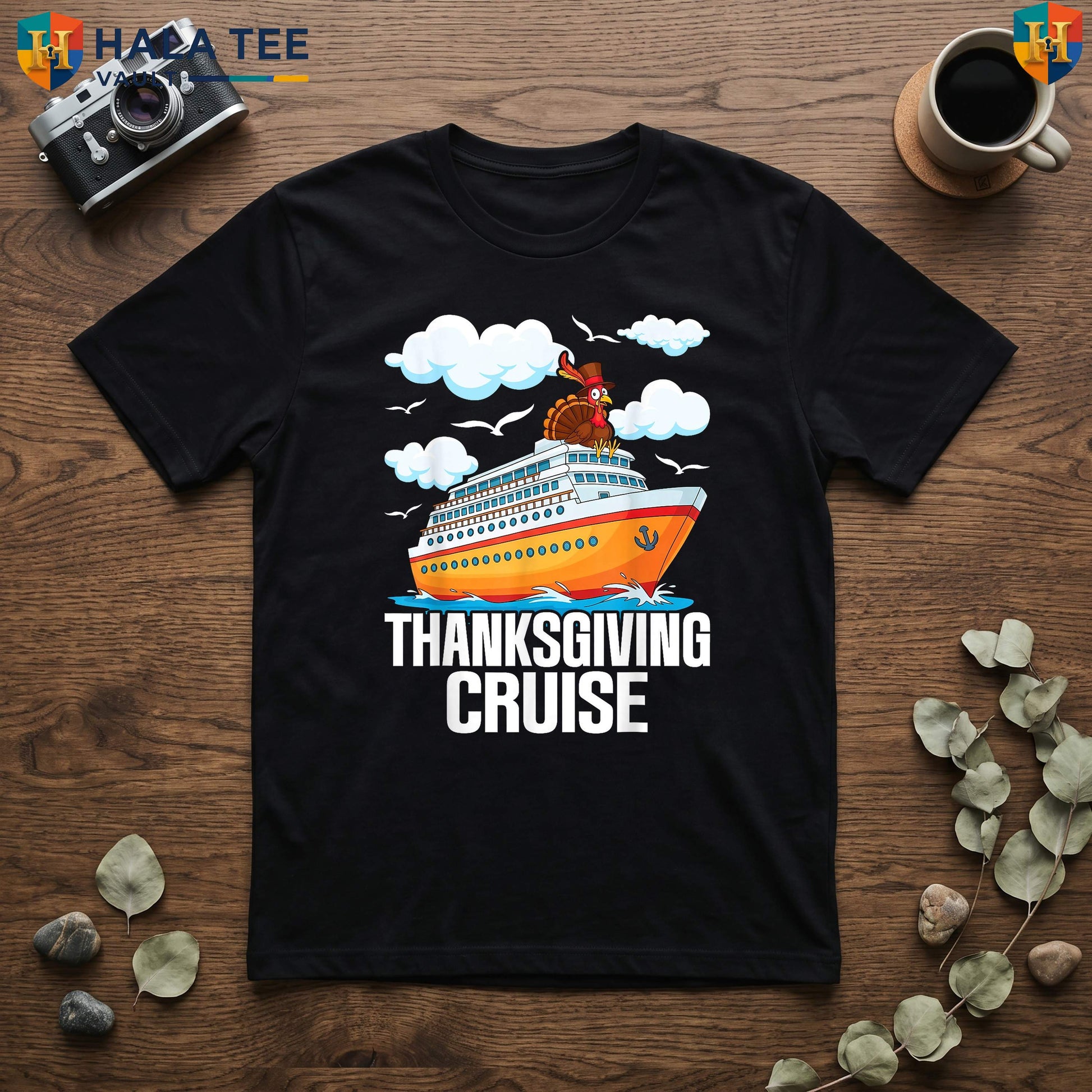 Thanksgiving Cruise Vacation Turkey Tee Funny Cruising Sailing Holiday Top