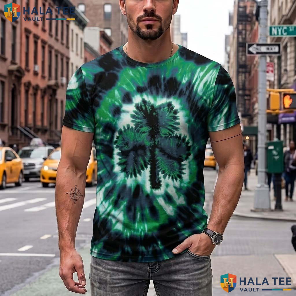 Tie Dye Shamrock AOP T-Shirt Mens Saint Patricks Day Costume