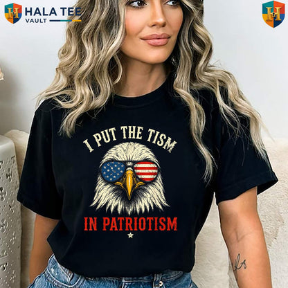 Tism In Patriotism Eagle T-Shirt Athletic Funny 250 Years American Apparel