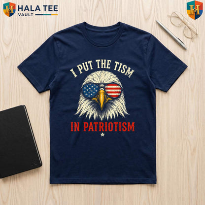 Tism In Patriotism Eagle TShirt Athletic Funny 250 Years American Apparel