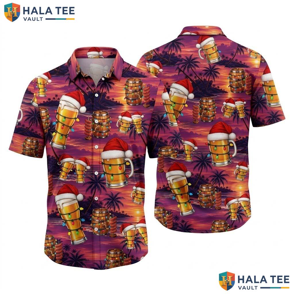 Tropical Beer Farm Life Hawaiian Shirt Mens Aloha Button Down Summer