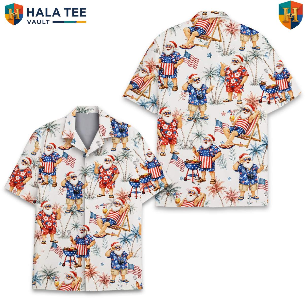 Tropical Christmas July Aloha Shirt Mens Summer Holiday Beach Party Outfit