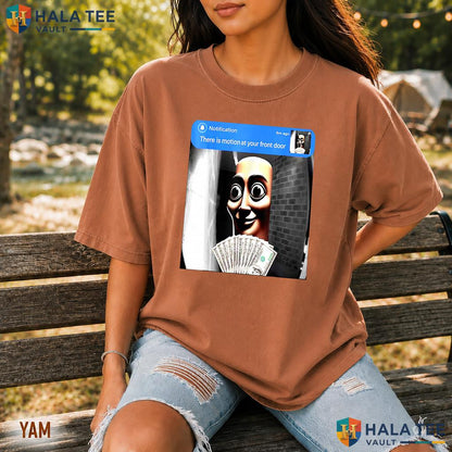 Tung Tung Sahur Motion Comfort Colors Shirt Funny Front Door Meme Apparel