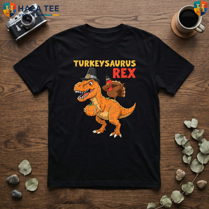 Turkeysaurus Rex Dab Dino TShirt Thanksgiving Toddler Boys Turkey Graphic Top