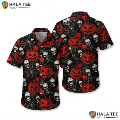 Unique Artwork Halloween Hawaiian Shirt Spooky Season Festival Aloha