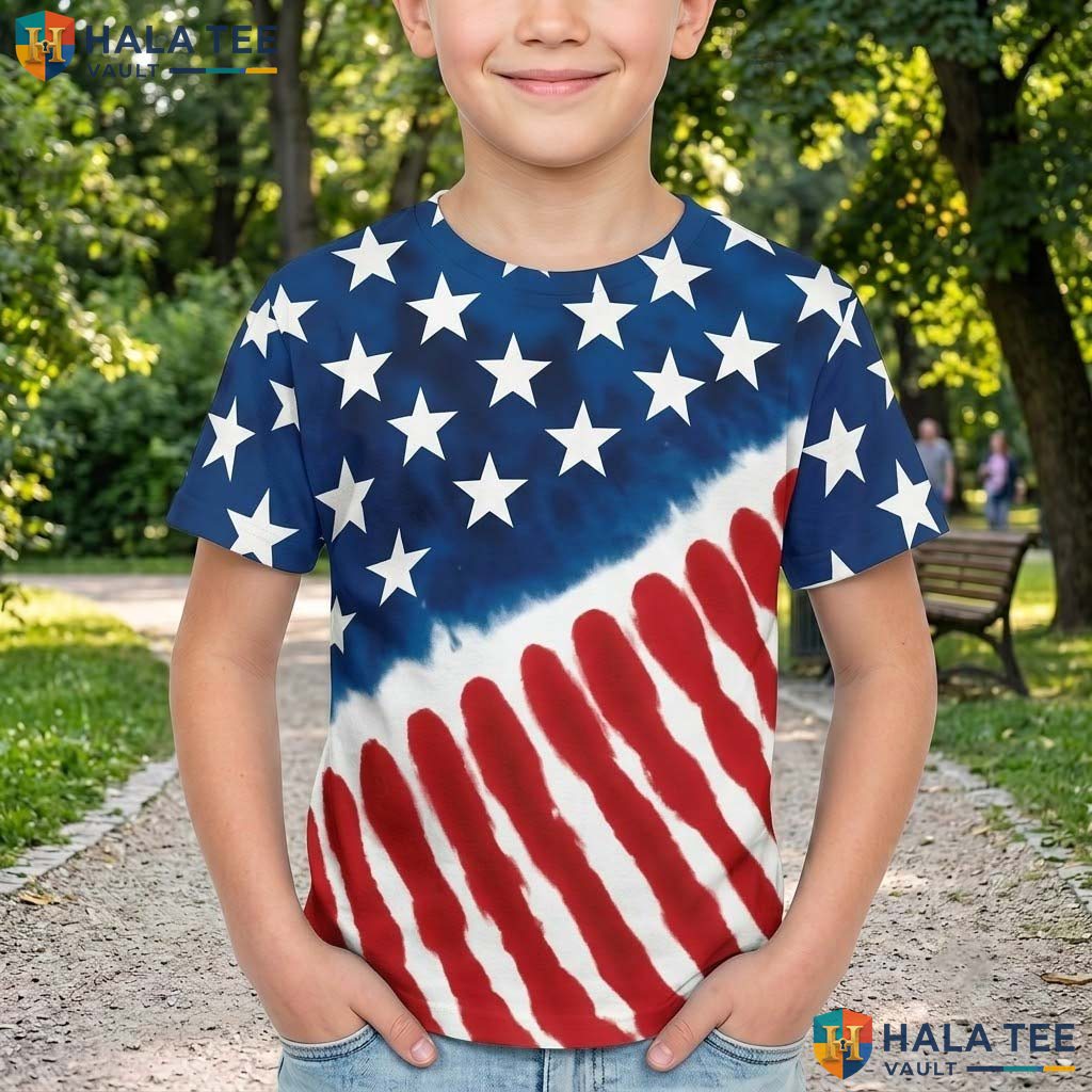USA Flag Patriotic 3D T-Shirt Mens Fourth Of July Costume Top