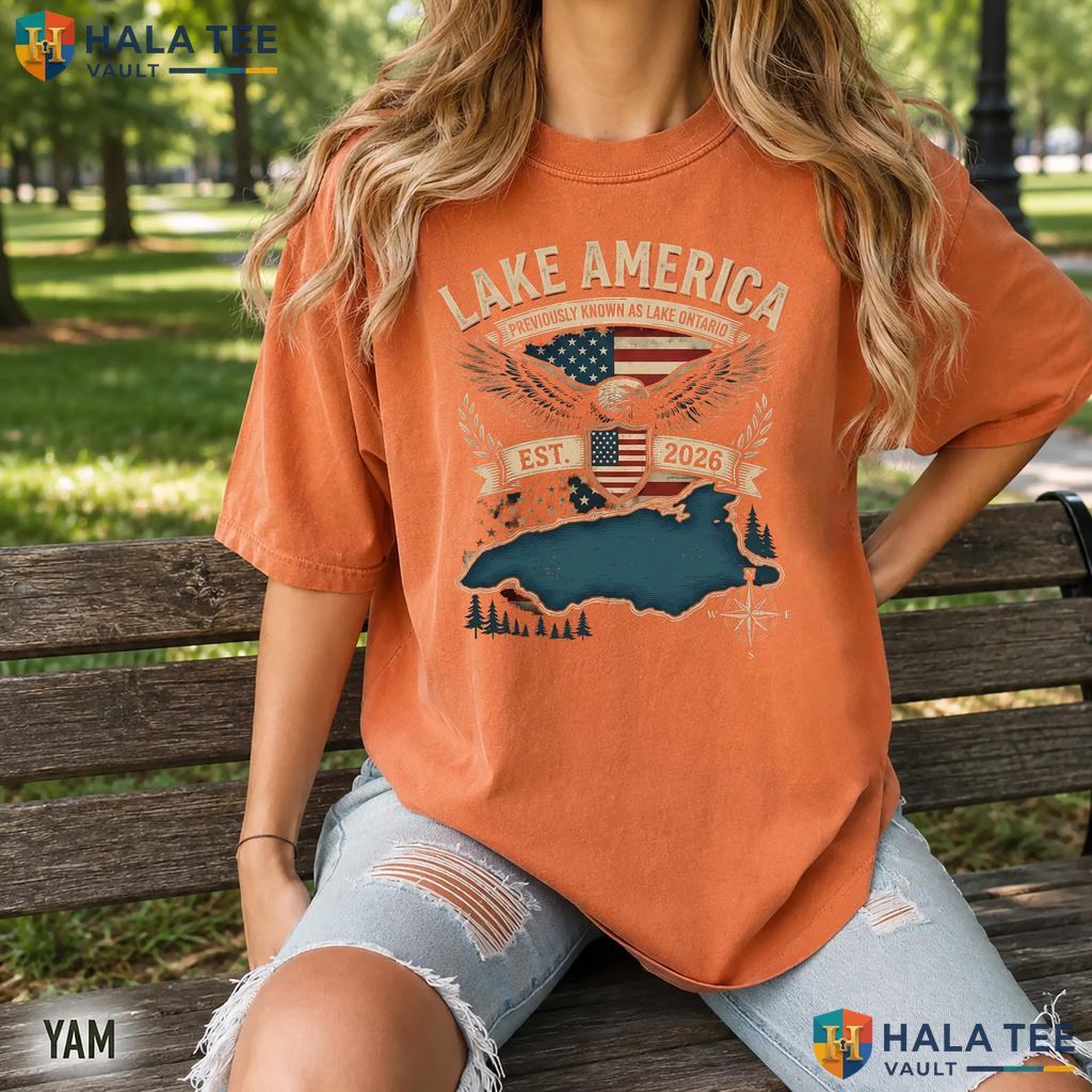 USA Previously Retro Style T-Shirt Lake America Ontario Satire Apparel