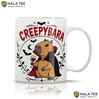 Vampire Capybara Halloween Cup Funny Scary Creepybara Ceramic Coffee Mug
