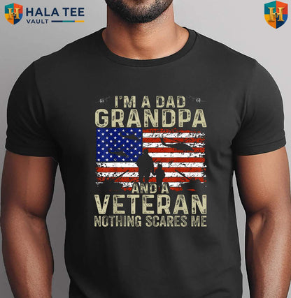 Veteran Grandpa Fathers Day Shirt 2026 Dad Mens Apparel Gifts For Family Fan