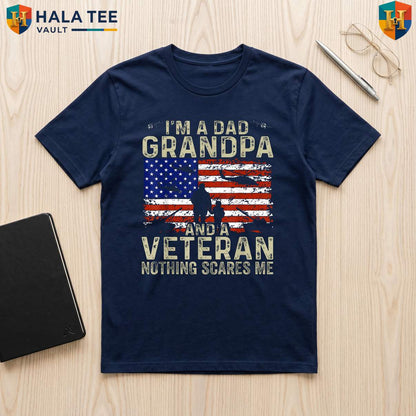 Veteran Grandpa Fathers Day TShirt 2026 Dad Mens Apparel Gifts For Family Fan