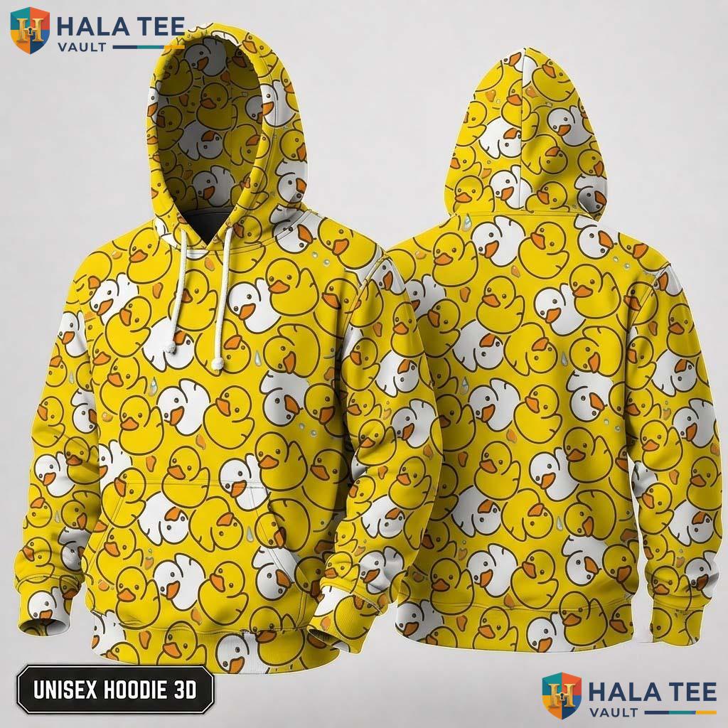 Vibrant Cartoon Duck 3D Hoodie Funny Unisex Graphic Casual Streetwear