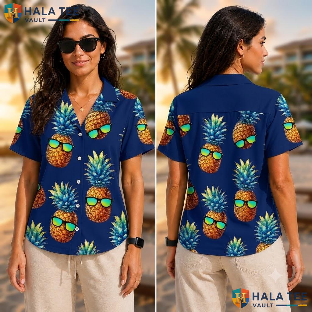 Vibrant Pineapple Summer Aloha Shirt Colorful Casual Button Down Apparel