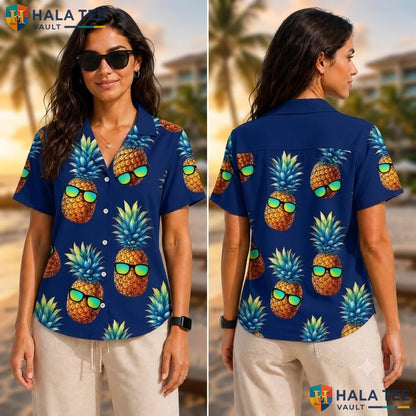Vibrant Pineapple Summer Aloha Shirt Colorful Casual Button Down Apparel