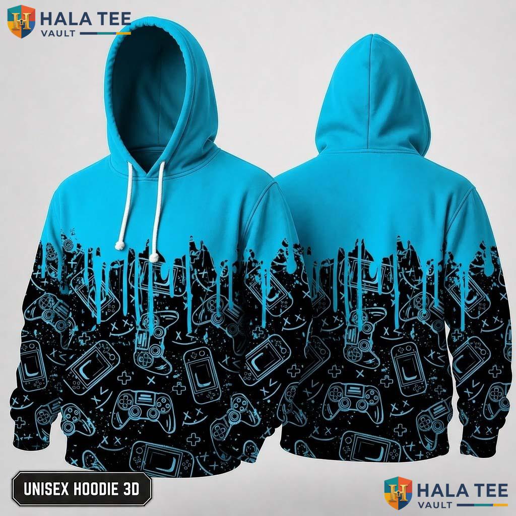 Video Game Controller Hoodie Warm Thick 3D Sweatshirt Boys Girls Apparel