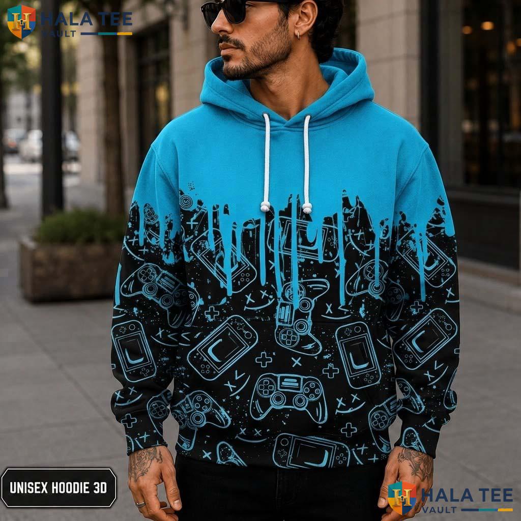 Video Game Controller Hoodie Warm Thick 3D Sweatshirt Boys Girls Apparel 3D Printed Hoodie