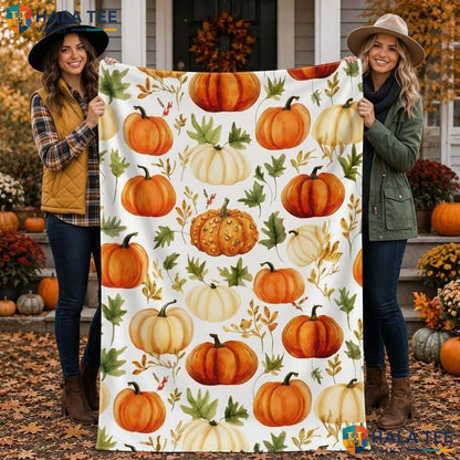 Vintage Patch Halloween Blanket Cozy Autumn Kids Cute Pumpkin Throw