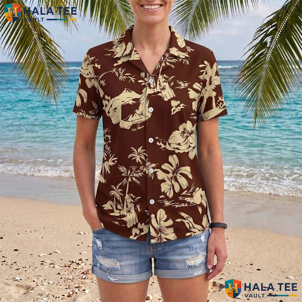 Vintage Red Palm Aloha TShirt Mens Tropical Casual Summer Beachwear Top