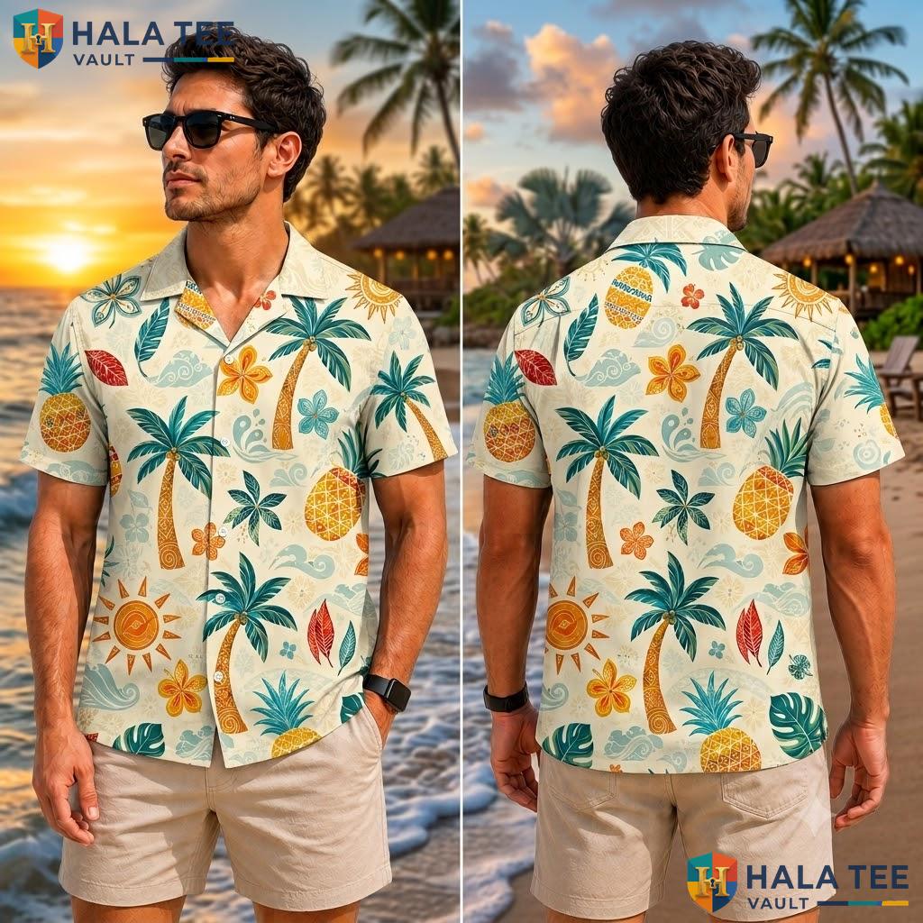 Vintage Tropical Flower Hawaiian Shirt Beige Casual Summer Top For Boys Adult