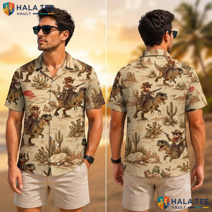 Vintage Wildlife Tropical Hawaiian Shirt Multicoloured Brown Casual Top Adult