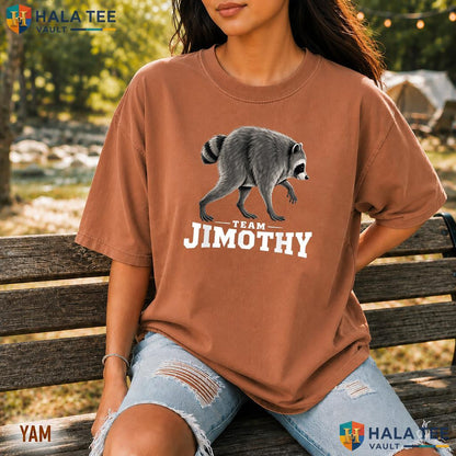 Viral Jimothy Raccoon Retro Style T-Shirt Funny Trash Panda Meme Apparel