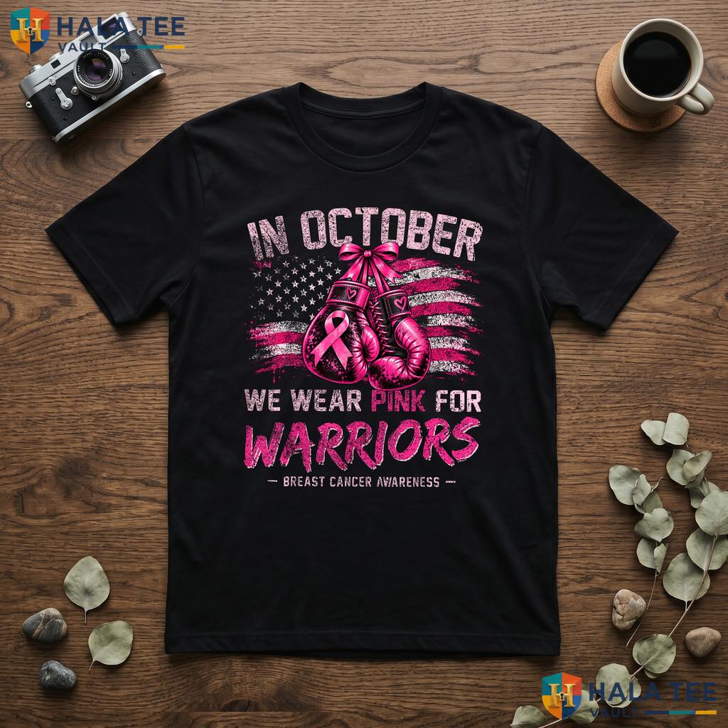 Warriors Breast Cancer Awareness Shirt October We Wear Pink Apparel Adult