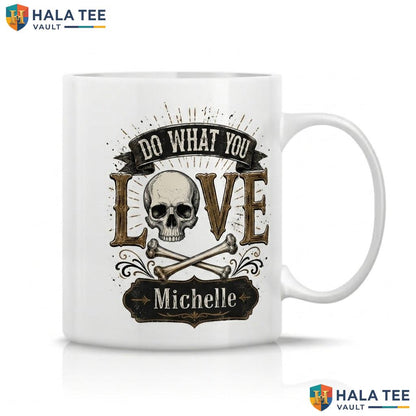 What Do You Love Skeleton Halloween Cup Custom Skull Ceramic Coffee Mug