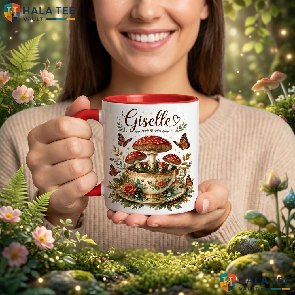 Whimsical Mushroom Fantasy Halloween Mug Custom Wizard Ceramic Coffee Camping Mug