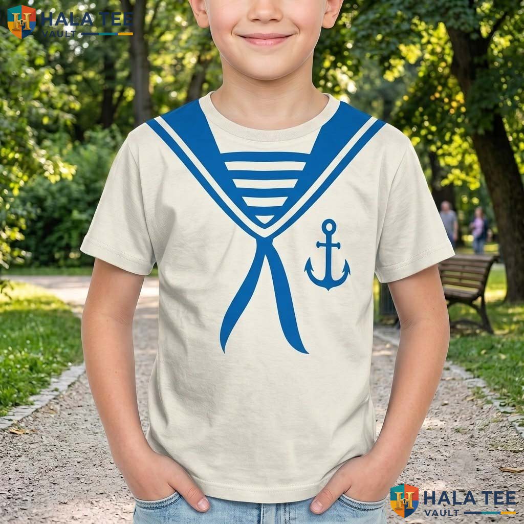 White Sailor Costume AOP T-Shirt Mens Funny Navy Captain Halloween Apparel