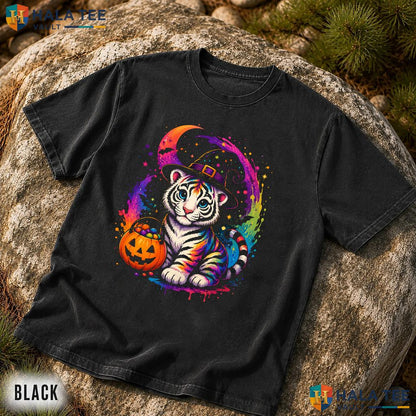 Witchy Tiger Retro 90s Comfort Colors T Shirt Spooky Season Graphic Apparel