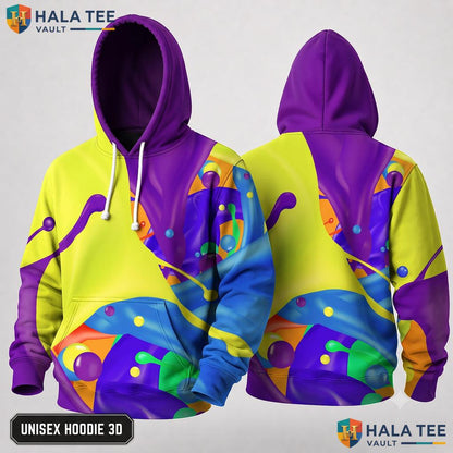 Yellow Realistic AOP Hoodie Men Women Graphic Novelty Pullover Sweatshirt