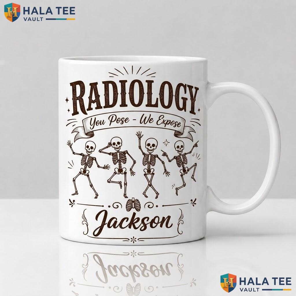 You Pose We Expose Skull Halloween Cup Custom Name Ceramic Coffee Mug